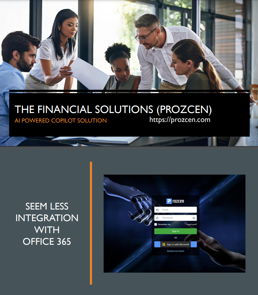 PROZCEN AI-powered financial copilot showcase